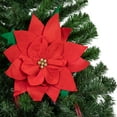 thumbnail image 7 of Northlight Red Poinsettia Tie-On Christmas Tree Topper Unlit - 14", 7 of 7