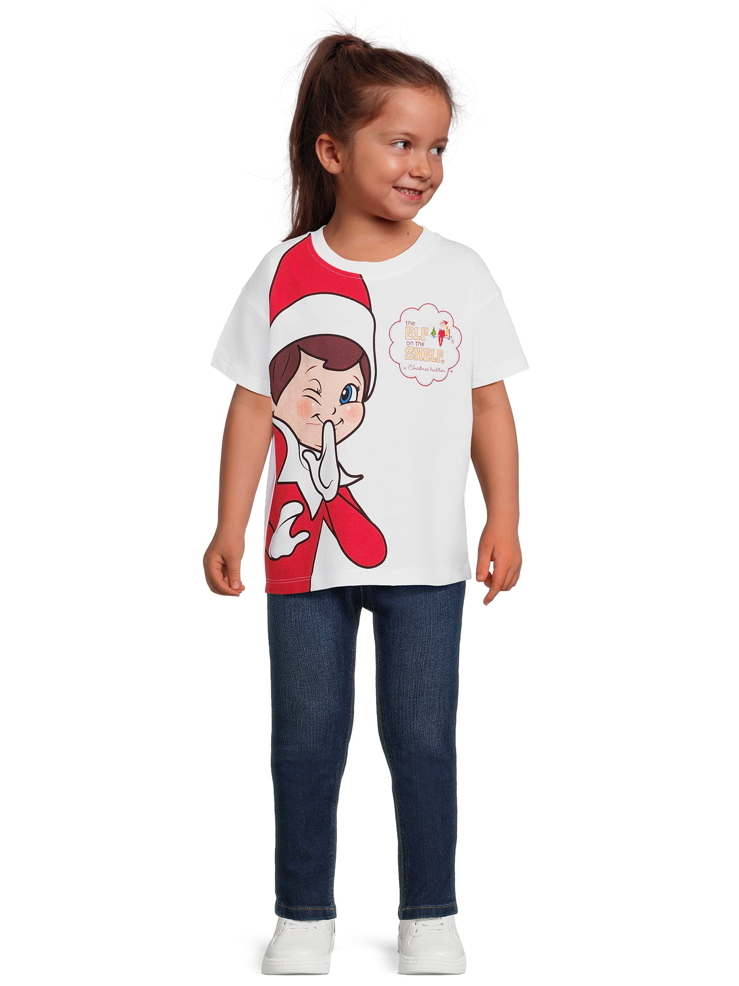 Elf on the Shelf Toddler Girl Graphic Short Sleeve T-Shirt, Sizes 12M-5T