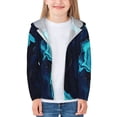 thumbnail image 3 of Kids Zip Up Hoodie for Boys Girls Toddler - Blue Marble And Gold Lightweight Long Sleeve 2T Boys Girl Clothes, Sun Protection Windproof Jackets Hoodie Sweatshirt, 3 of 7