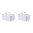 thumbnail image 1 of Portalápices con asa Seitruly Caja de almacenamiento Organizador de papelería Contenedor de Plástico Blanco 2Conjunto, 1 of 1