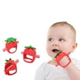 thumbnail image 2 of Baby Teething Toys and Fruit Feeder Set Silicone Teether Food Feeder Pacifier with Tray for Soothing and Feeding, 2 of 5