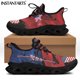 thumbnail image 1 of Zapatos de plataforma deportivos con cordones de malla para mujer, con estampado patriótico del 4 de julio, Día de la Independencia de Estados Unidos, 1 of 6