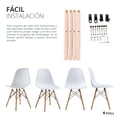 thumbnail image 3 of Silla Minimalista Estilo Moderno 4 piezas Blanco Mirel Minimalista, 3 of 5