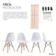 thumbnail image 3 of Silla Minimalista Estilo Moderno 4 piezas Blanco Mirel Minimalista, 3 of 5