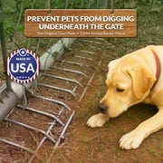 Dig Defence Original Gate Plate with 2 Fence Panels 2 Pk Dog Digging Deterrent and Fence Gap Filler