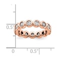 thumbnail image 4 of Auriga 14k Rose Gold Polished Size 5 Bezel-set 1 carat Diamond Complete Eternity Band for Women, 4 of 6