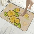 thumbnail image 5 of Hgallory Household Floor Mats for Bedroom Living Room, Flax Floral Non-Slip Floor Rugs for Entrance Sofa side, Flower Printed Home Decor Doormat Welcome Mats, 16"x24", 1 Pack, B, Rectangle, 5 of 8