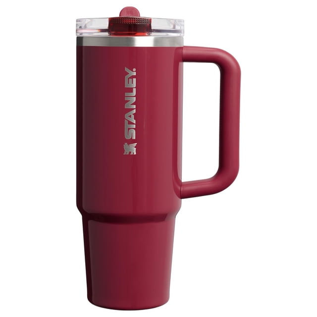 Vaso con pajita abatible STANLEY Quencher ProTour con tapa a prueba de fugas 30 oz | Pajita y asa integradas | Portavasos Compatible para Viajes | Taza aislada de acero inoxidable | Sin BPA | Brillo d