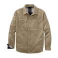 thumbnail image 5 of Mens Flannel Lined Shirt Jacket Long Sleeve Snap Button Western Jacket Cargo Outdoor Cowboy Shirts Jackets with Pockets, 5 of 7