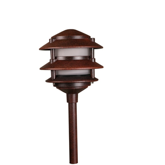 Best Pro Lighting's 20-Watt 3 Tier Pagoda Path Light In Rust