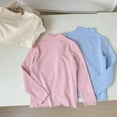 thumbnail image 4 of HAiming Toddler Girls Tops Casual Long Sleeve Round Neck Base Shirts Babys Classic Solid Color Daily Wear Blouse Tees, 4 of 5