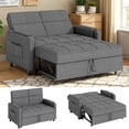 thumbnail image 5 of Lofka Pull Out Sofa Bed, 71" Convertible Sleeper Loveseat for Adults, Premium Linen Couch with Backrest for Living Room, Grey (500lbs Support), 5 of 13