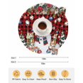 thumbnail image 6 of 15 Inch Round Placemats Set of 4, Christmas Non Slip Heat Insulation PP Table Mats, Snowman Poinsettia Pine Tree Red Black Plaid Washable Place Mats for Kitchen Dining Party Table Decor, 6 of 7