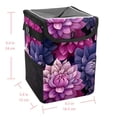 thumbnail image 5 of Petal flower Leak-Proof Foldable Car Garbage Can with Lid and Hanging Storage Bag, 5 of 6