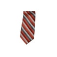 thumbnail image 3 of Van Heusen Men's Sleek Striped Skinny Silk Dress Belt Orange Size Regular, 3 of 3