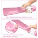 thumbnail image 4 of Botella de agua para perros rosa de 1 pieza: alimentador de agua para mascotas plegable portátil con recipiente para alimentos, compacto y liviano a prueba de fugas, adecuado para paseos con mascotas, viajes y caminatas JM, 4 of 5