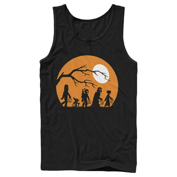 Men's Star Wars Characters Trick or Treat Tank Top Black Small