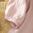 thumbnail image 7 of XPMWRP Women's Cotton Linen Button Down Short Sleeve Shirts Summer Loose V Neck Casual Oversized Solid Blouses Pink XXL, 7 of 7