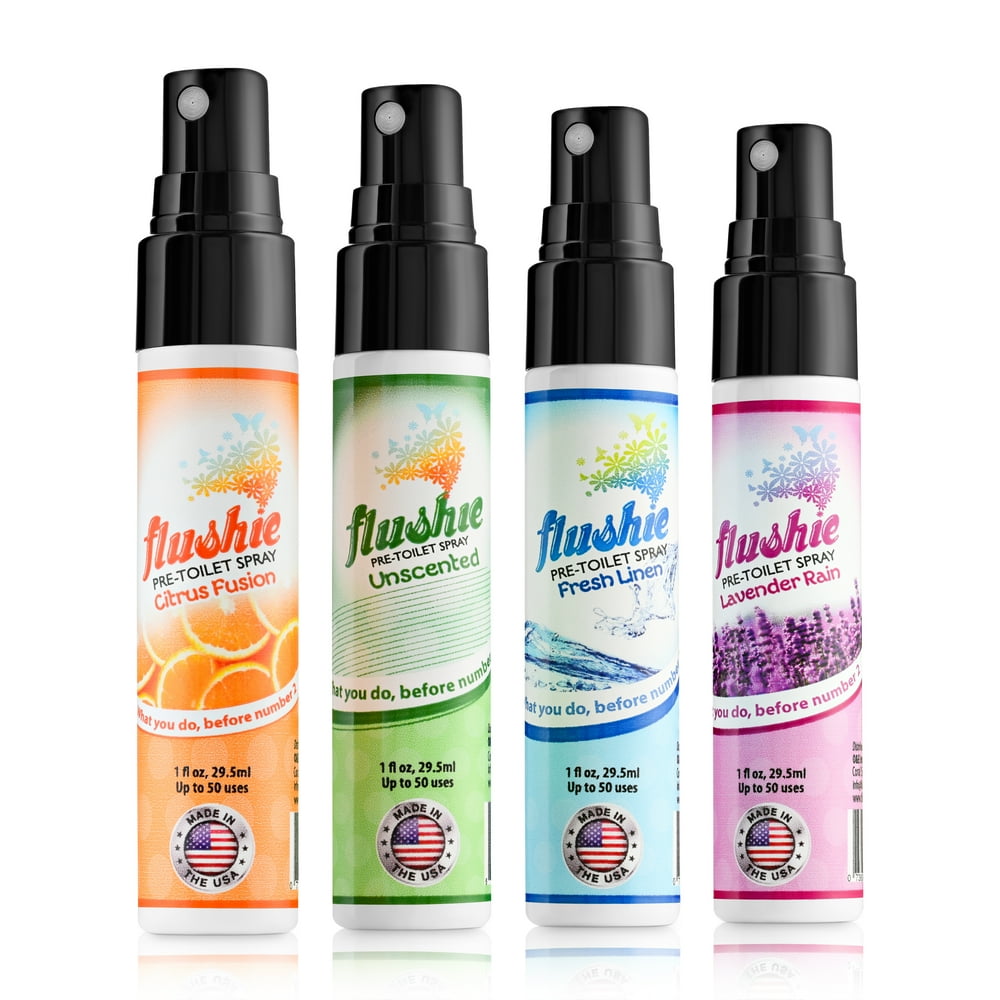 Flushie PreToilet Spray; 1 Oz. (4Pack)