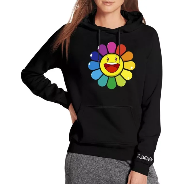 Sudadera J Balvin Flor Colores A Todo Color Hoodie Mujer