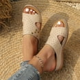 thumbnail image 5 of Hopeusnice Wedges Shoes for Women Soft Non-Slip Breathable Trendy Open Toe Sandals Women's Wedges Shoes Thick-Soled Wedge Heel Pu Summer Shoes Moisture-Wicking Walking Shoes Beige 40, 5 of 9
