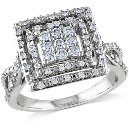 Miabella 1/2 Carat T.W. Diamond 10kt White Gold Double Halo Infinity Engagement Ring