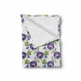 thumbnail image 2 of Floral Soft Flannel Fleece Throw Blanket, Romantic Vintage Style Soft Watercolor Garden Concept Purple Gramophone Orchids, Cozy Plush for Indoor and Outdoor Use, 50" x 70", Multicolor, by Ambesonne, 2 of 6