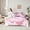 Pink White, variant on Manfei Beauty Cat 7-Piece Twin Bedding Sets,Pink Kitten Bedding Comforter Set,Cartoon Loves Rainbow Sheet Sets For Girl,Super Cozy Room Decor Reversible
