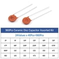 thumbnail image 5 of 960PCS 24 Values Ceramic Capacitor Assortment Kit 2pF-100nF Components Package, 5 of 9