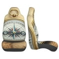 Fotbe Old Compass On World Map Pattern Automotive Seat Covers