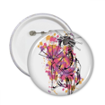 thumbnail image 1 of Japanese Culture Point Color Geisha Pins Badge Button Emblem Accessory Decoration 5pcs, 1 of 2
