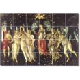 thumbnail image 1 of Ceramic Tile Mural-Sandro Botticelli Religious Kitchen Tile Mural 9. 25.5" w x 17" h using (24) 4.25 x 4.25 ceramic tiles, 1 of 3