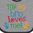 thumbnail image 4 of Inktastic My Big Bro Loves Me Little Brother Sister Boys or Girls Baby Bib, 4 of 4