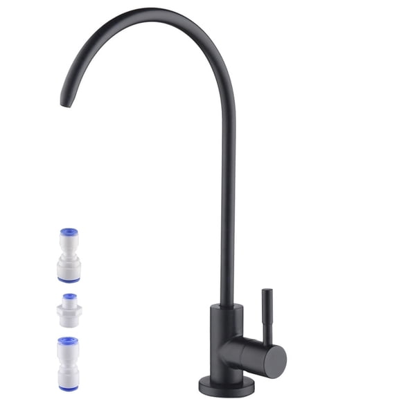 Drinking Water Faucet Matte Black Kitchen Water Purifier Faucet for Non-Air Gap R.O. Water Filtration System