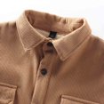 thumbnail image 3 of ZUKMRJPC Men's Corduroy Button Down Shirt Long Sleeve Fleece Lined Vintage Solid Color Shirts Casual Warm Thick Shirt Jacket with Pockets, 3 of 8