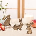 thumbnail image 6 of Easter Bunny Decorations, 3 PCS Resin Gold Bunny Figurines Vintage Rabbit for Easter Decor Small Decorative Rabbit Statues for Home Decor, Spring Tabletop Centerpiece(Retro Gold), 6 of 7