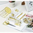 thumbnail image 2 of HLONK Stapler Scissors  Pen Holder  2 Ballpoint Pens  Scissor Glue  Binder  Ruler  Staple Set With Stapler  Desktop Office Set  Manual Operation, 2 of 7