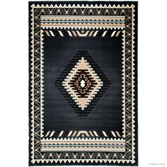 Allstar Rugs Allstar Woven Traditional Southwest Area Rug Smoked Charcol 7' 9"x10' 1" 8' x 10' Modern & Contemporary,Traditional