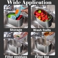 thumbnail image 2 of Stainless Steel Sink Drain Strainer Basket, Multifunctional Hanging Sink Strainer Drain Basket, Kitchen Sink Food Waste Strainer and Vegetable Cleaner, 2 of 5