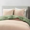 thumbnail image 6 of Lush Decor Oslo Soft Reversible Quilted Comforter Set, 3 Piece Set, Full/ Queen, Coral & Sage - Soft Bedding Set -Green & Pink Comforter - Dorm Decor - Queen Quilt - Minimalist & Modern Bedroom Décor, 6 of 11