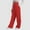 Red, variant on SYMOID Womens White Wide-Leg Pants 100% Polyester - Elastic Drawstring Waist, Side Pockets - - Relaxed Fit for Casual Comfort,Size M