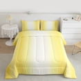 thumbnail image 2 of Homewish Stripes Pattern Full Size Comforter Sets,Asbtract Minimalist Desgin Bedding Comforter Set,Gradient Yellow White Bedding Sets For Girls Kids,Ultra Soft Home Decor Reversible,3-Piece, 2 of 8