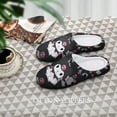 thumbnail image 5 of Womens Cozy Slippers Kuromi And My Melody Warm Soft Plush Slipper Slip-on House Shoes for Home Indoor Outdoor, 5 of 7