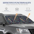 thumbnail image 5 of Uemuo Shells and Seaweed Printed 2 PCS Car Windshield Sun Shade, Auto Sun Heat and UV Rays Blocker, Foldable Automotive Front Window Sunshade Protector, 5 of 7