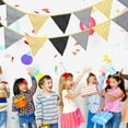 thumbnail image 3 of Drapeaux en Tissu de Coton Nordique INS Jaune Gris Fanion Fête Mariage Fournitures, 3 of 9