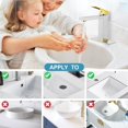 thumbnail image 5 of Bathroom Faucet 1 Hole, Single Handle Stainless Steel Bathroom Sink Faucet, Modern Vanity Faucets with Deck Plate,Water Supply Hoses and Pop Up Drain,Polish Chrome Handle and Polish Gold, 5 of 18