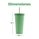 thumbnail image 3 of Termo para Cafe y Agua de Acero Inoxidable GAON Tapa para Frio y Caliente Acabado Matte 710 ml Verde, 3 of 4