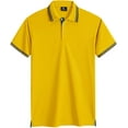 thumbnail image 3 of Geeksport Polo Shirts for Men Short Sleeve Solid Color Causal Collared Golf Tennis T-Shirt Men's Golf Polo Shirts Business Polo Shirts golden L, 3 of 9