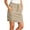 Khaki, variant on Women's Casual High Waisted Running Skirt Lightweight Elastic Waist Skorts with Pockets for Tennis Golf Workout Vacation Khaki