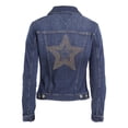thumbnail image 2 of Tommy Hilfiger SAPPHIRE Women's Golden Sequin Star-at-Back Denim Jacket, XL, 2 of 4